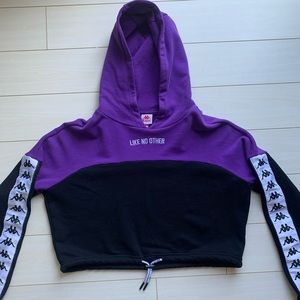Kappa “LIKE NO OTHER” Cropped cinched waist hoodie